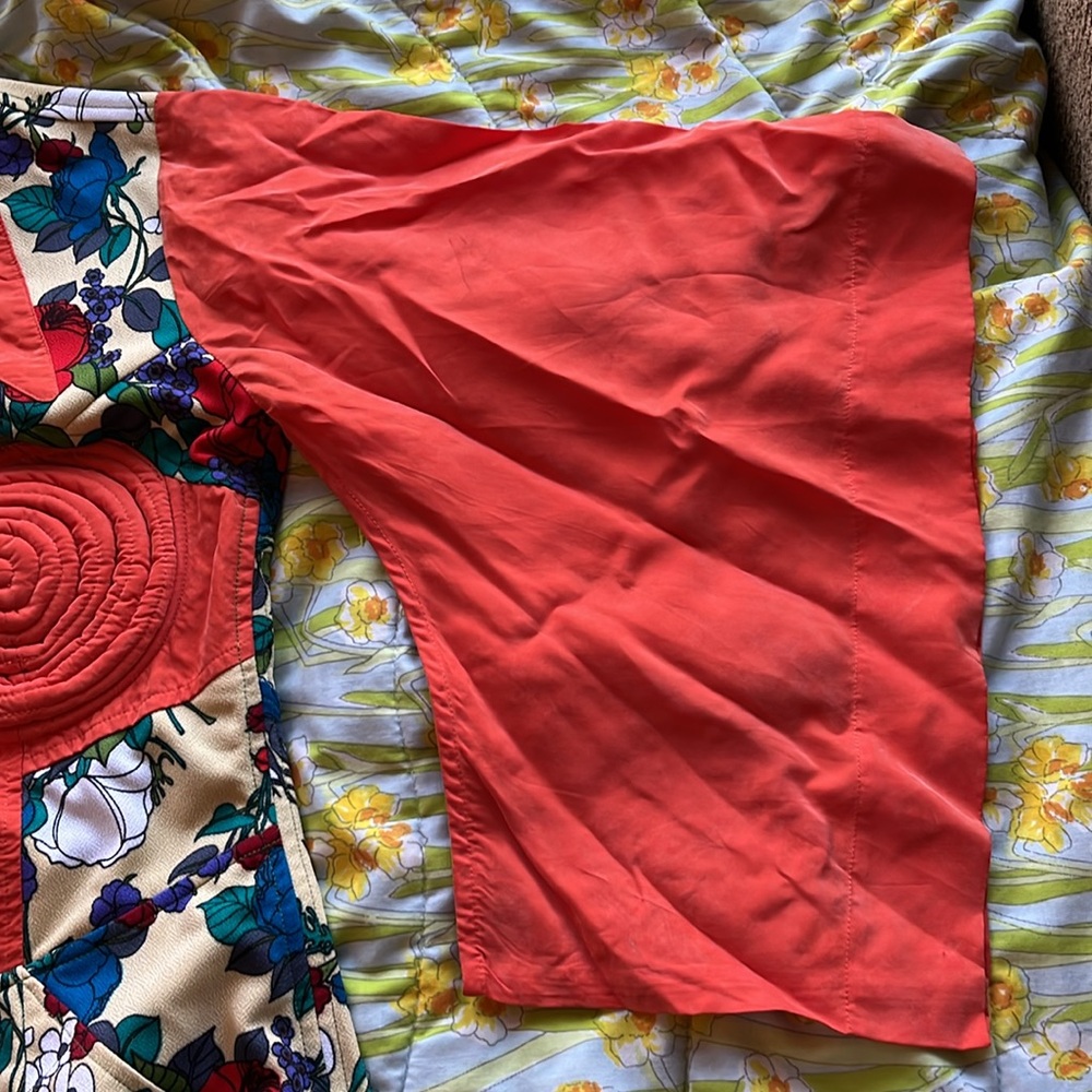 Nuvolo Floral Summer Cocktail Kimmno-Sleeve Dress Size Large - Picture 7 of 16